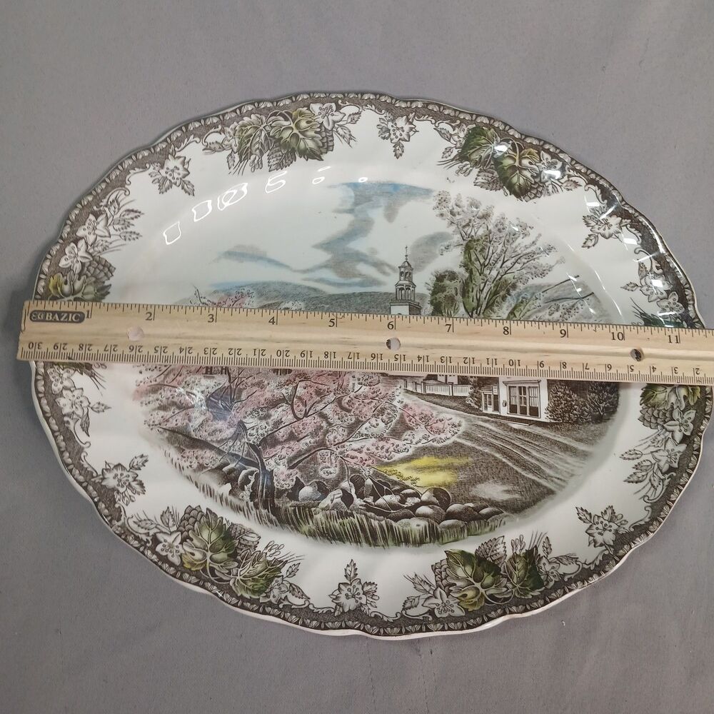 Johnson Bros. "The Village Green" Friendly Village 11 7/8" Serving Platter VTG 2 - Picture 16 of 16